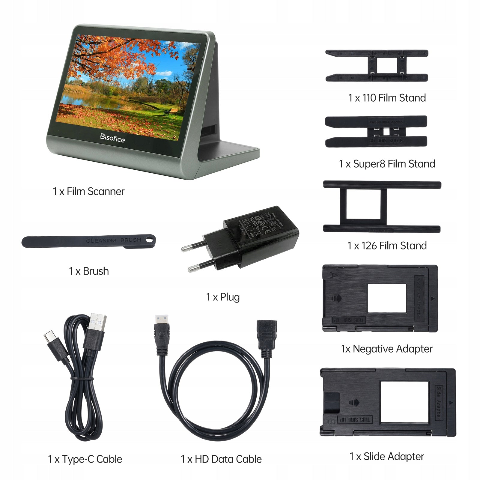 Scanner Film 7in Color LCD Skran Built in RK Memory Slide Scanner