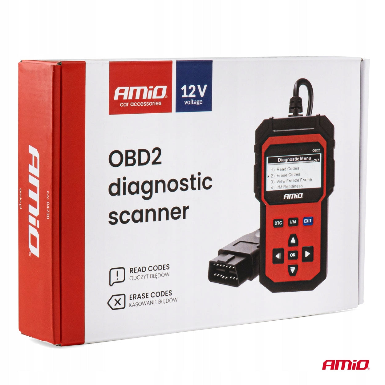 Scanner tester diagnostic interface AMiO OBD2 V410 AMIO-04730 Manufacturer code 04730