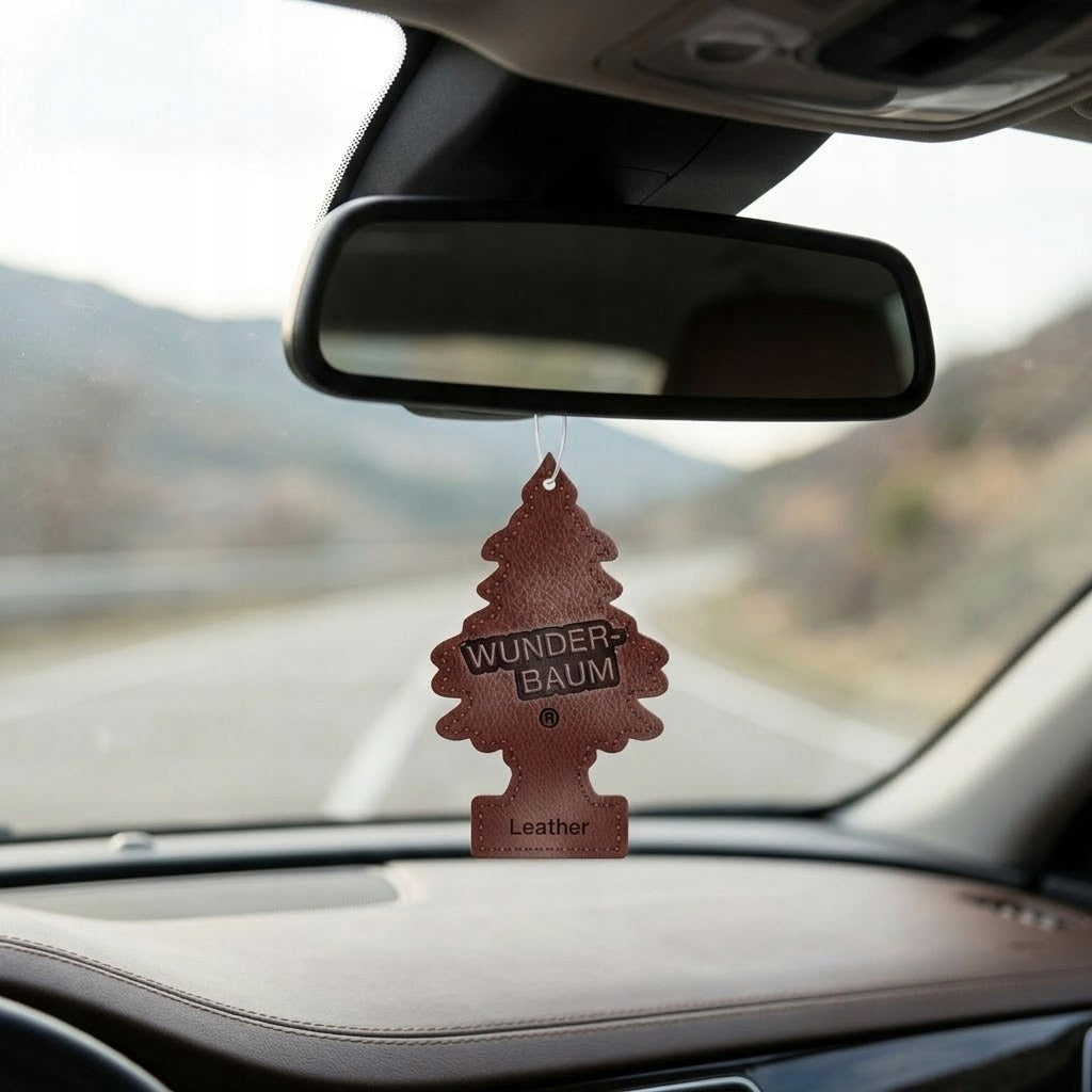 Scent for Car Pendant Wunder Baum Christmas Tree Scented Leather Packaging status original