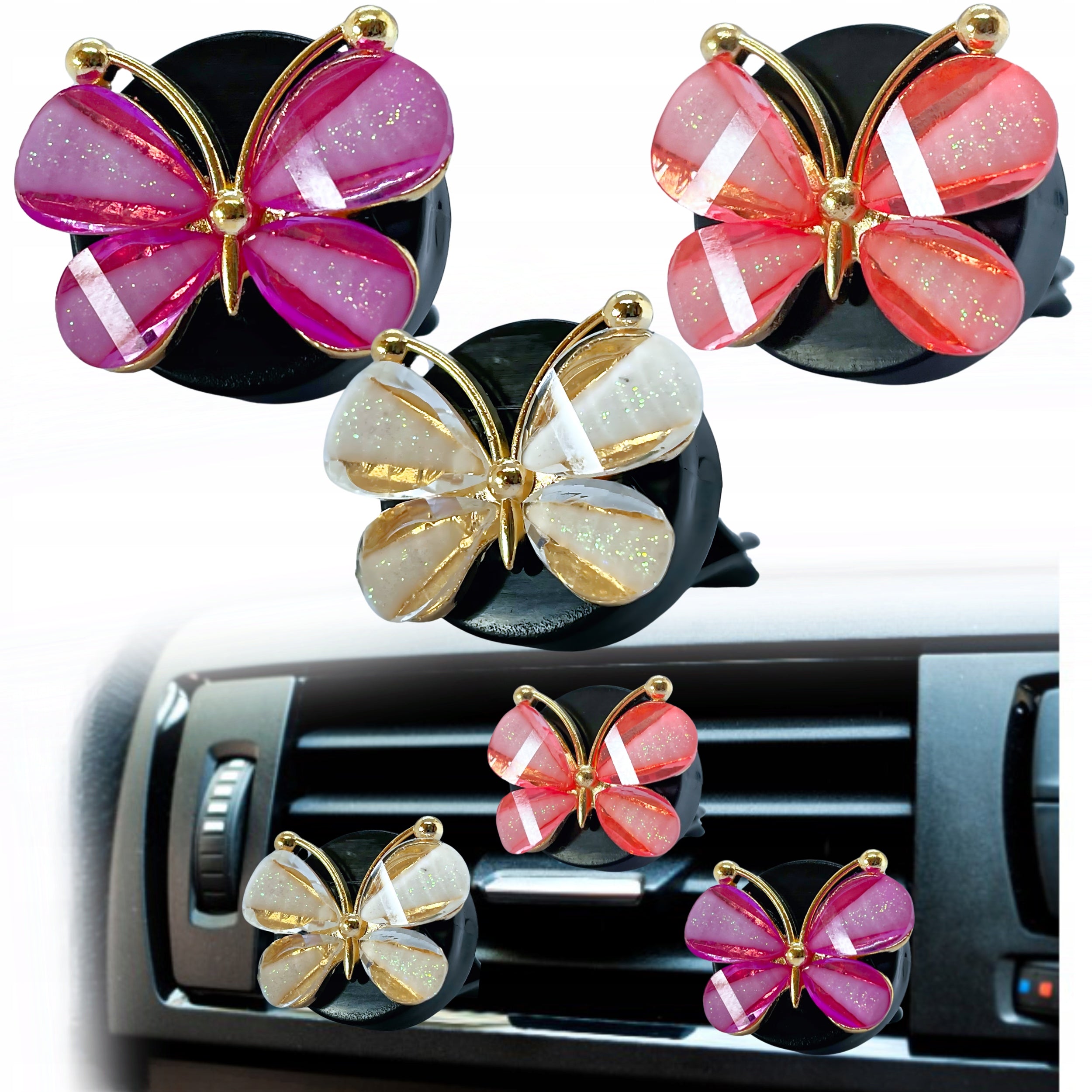 Scent for car DECORATION car diffuser for grille Butterflies OIL Packaging status original