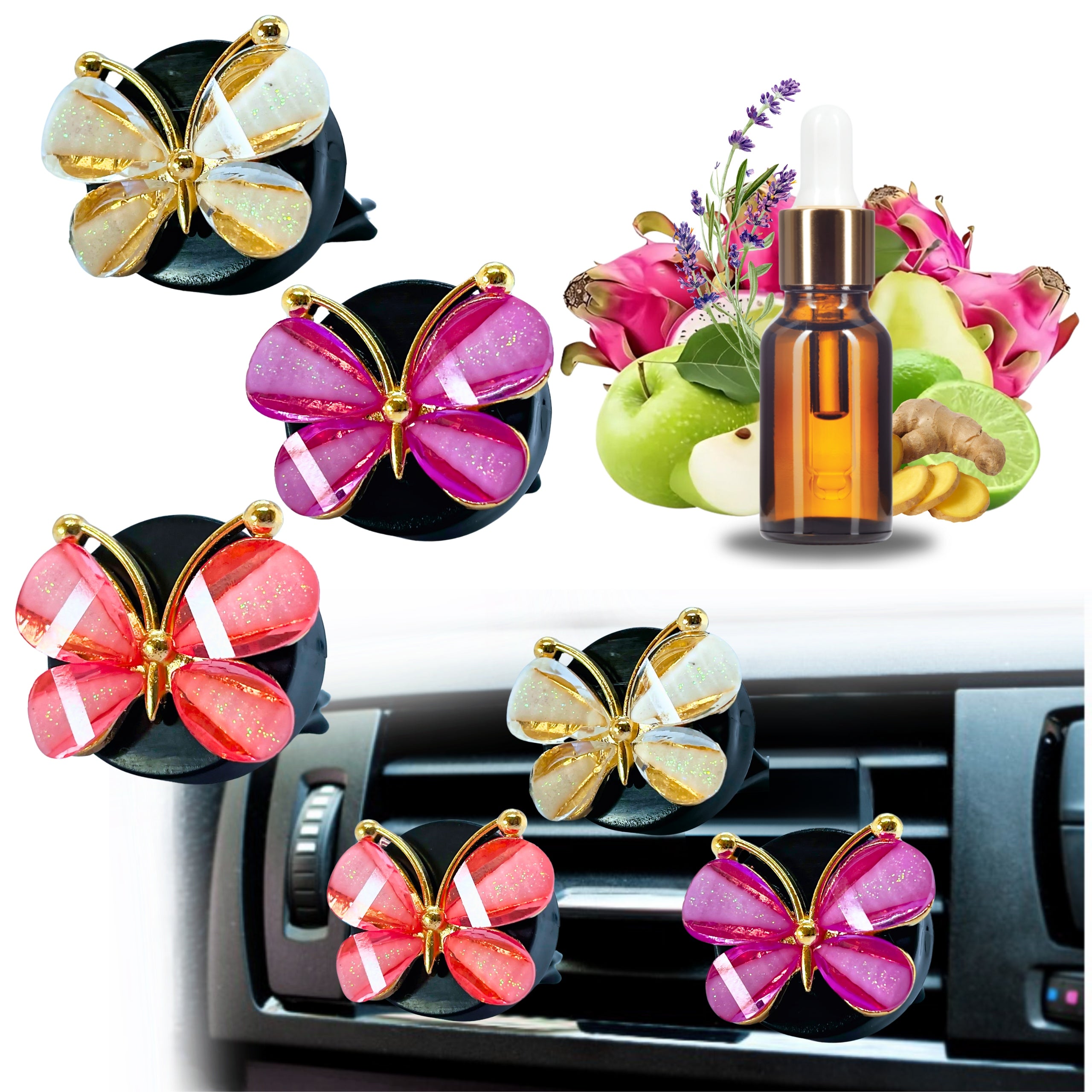Scent for car DECORATION car diffuser for grille Butterflies OIL