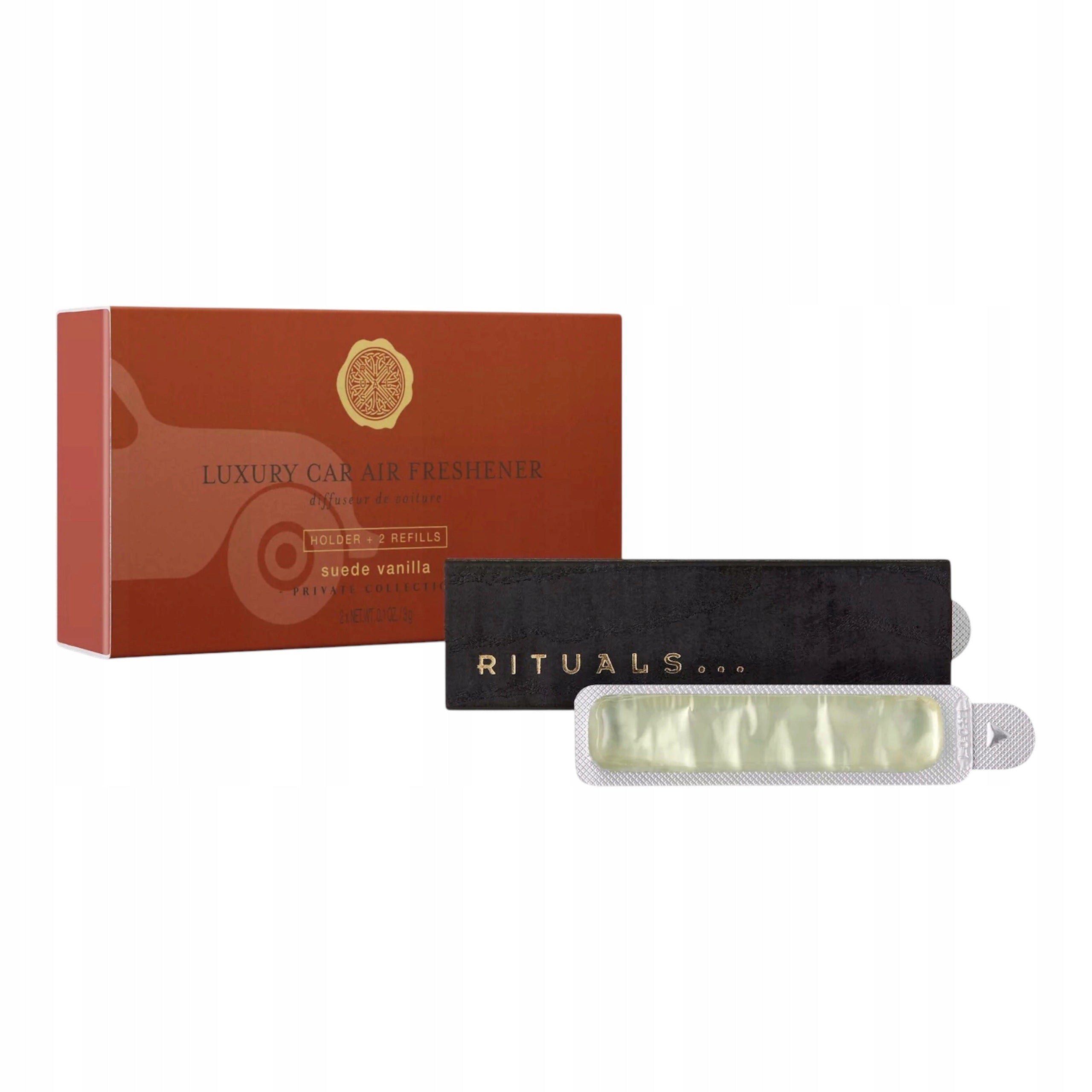 Scent for car RITUALS Suede Vanilla Holder and 2 car cartridges 2x 3g
