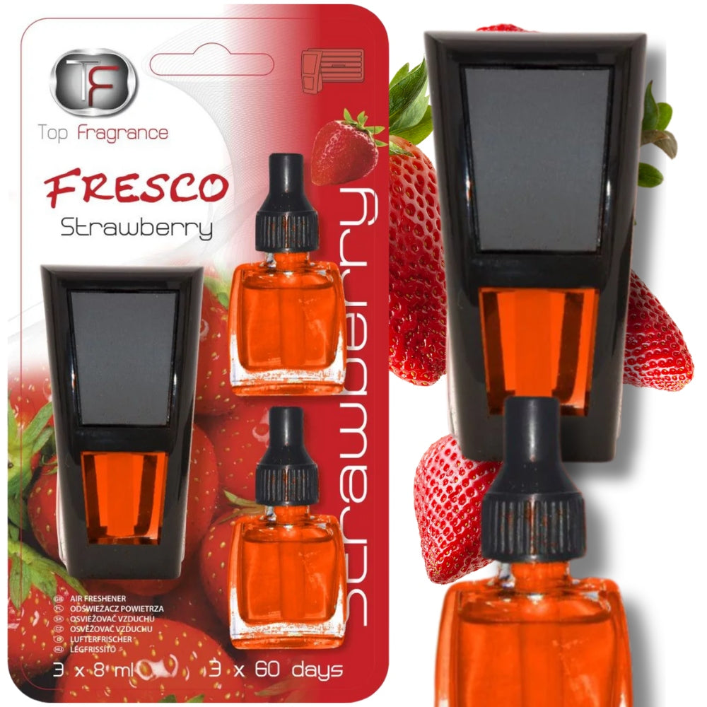 Scent for car air vent Long-lasting 3x60days Fresco 3in1 Strawberry