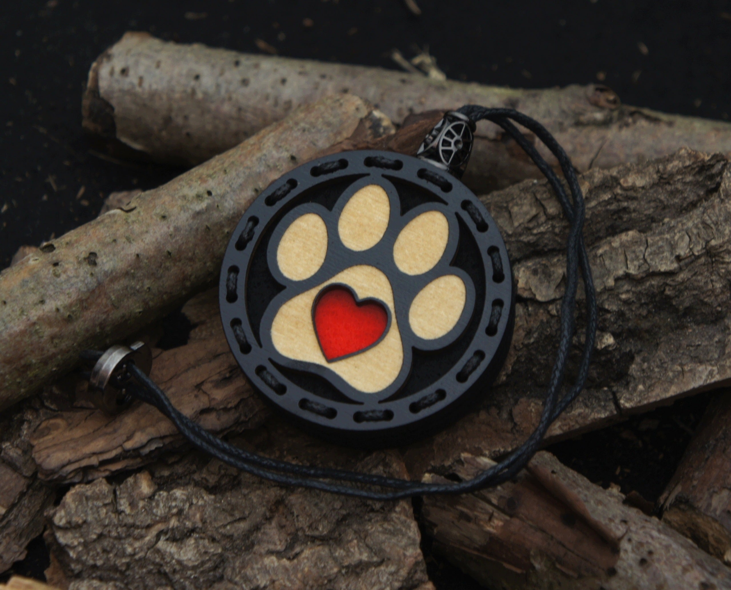 Scent for car wooden pendant Deconet Black - Paw Manufacturer no brand