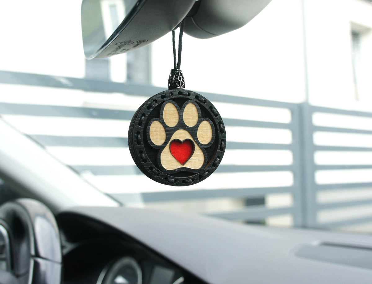 Scent for car wooden pendant Deconet Black - Paw Manufacturer's catalog number Kocia psia łapka dyfuzor