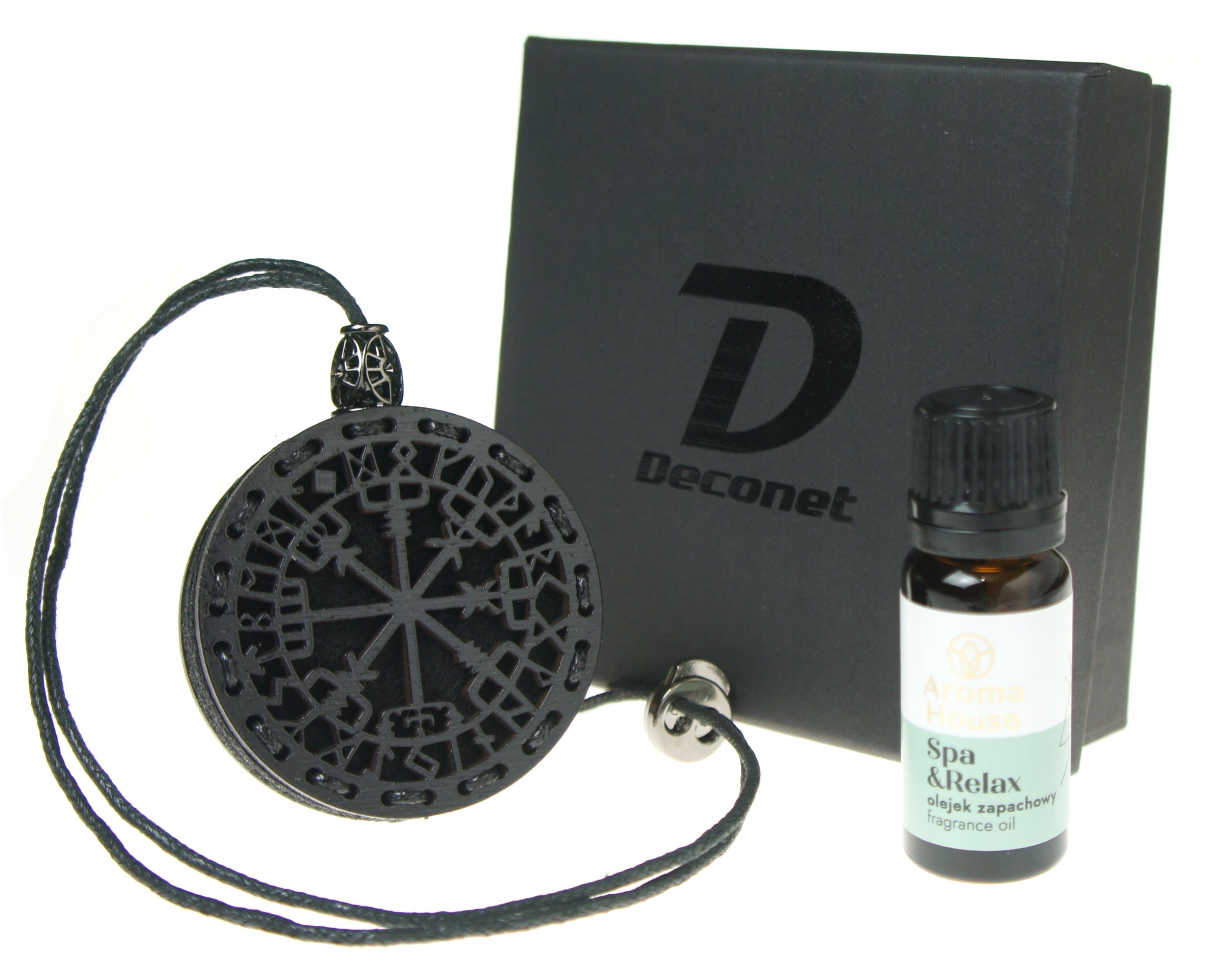 Scent for car wooden pendant Deconet - Nordic Calendar Packaging status original