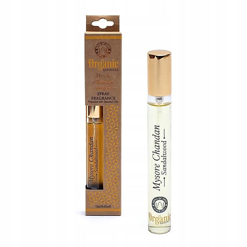 Scented Spray Sandalwood Mysore Chandan GLASS BOTTLE ORGANIC Brand Song of India