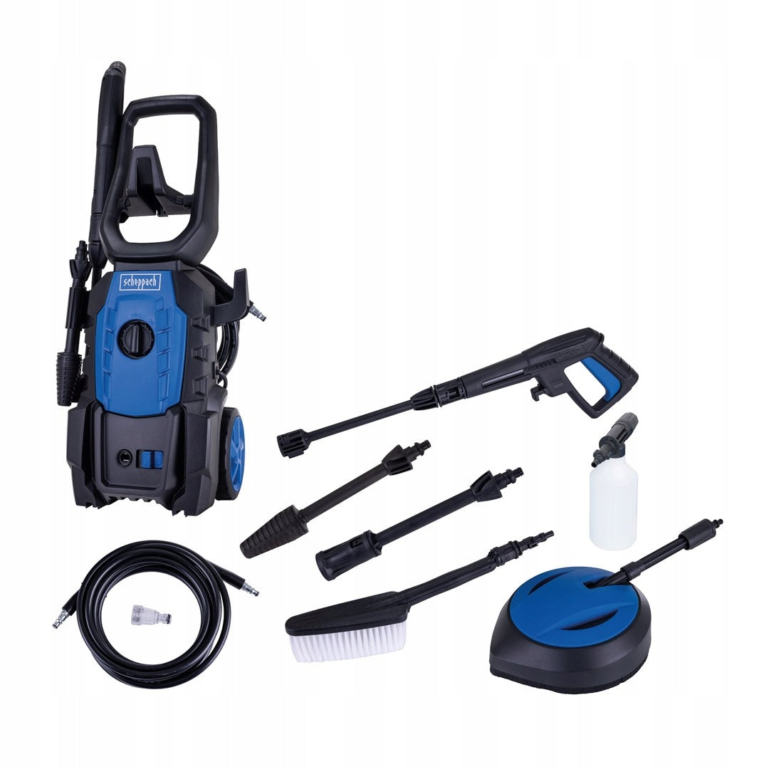 Scheppach HPC1600-KIT Pressure Washer 1600W 135 Bar 420 L/h with accessories Manufacturer code 4014915237013