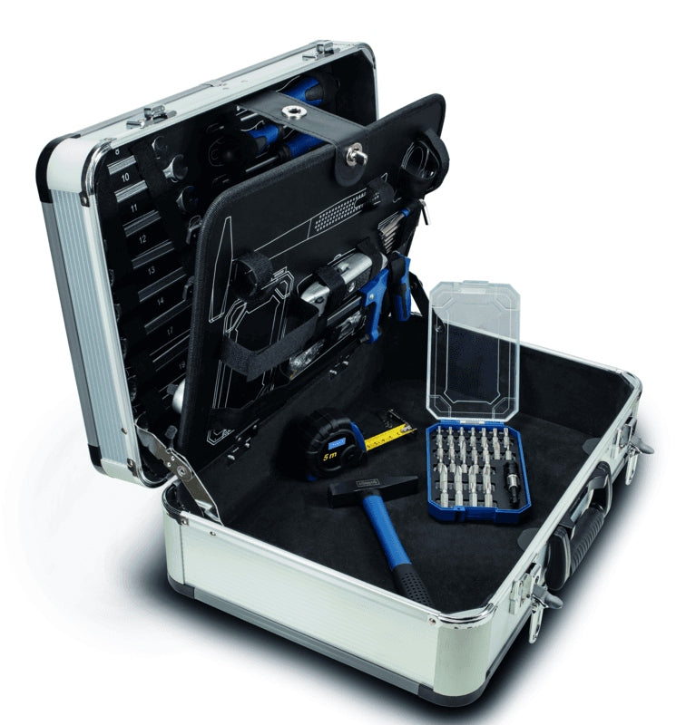 Scheppach TB 150 hliníkový kufr s nářadím, 101 ks Product weight with unit packaging 9 kg