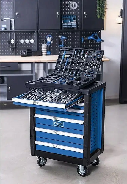 Scheppach TW1150 workshop trolley 6 drawers 70 el. Cr-V Workshop cabinet Product depth 76 cm