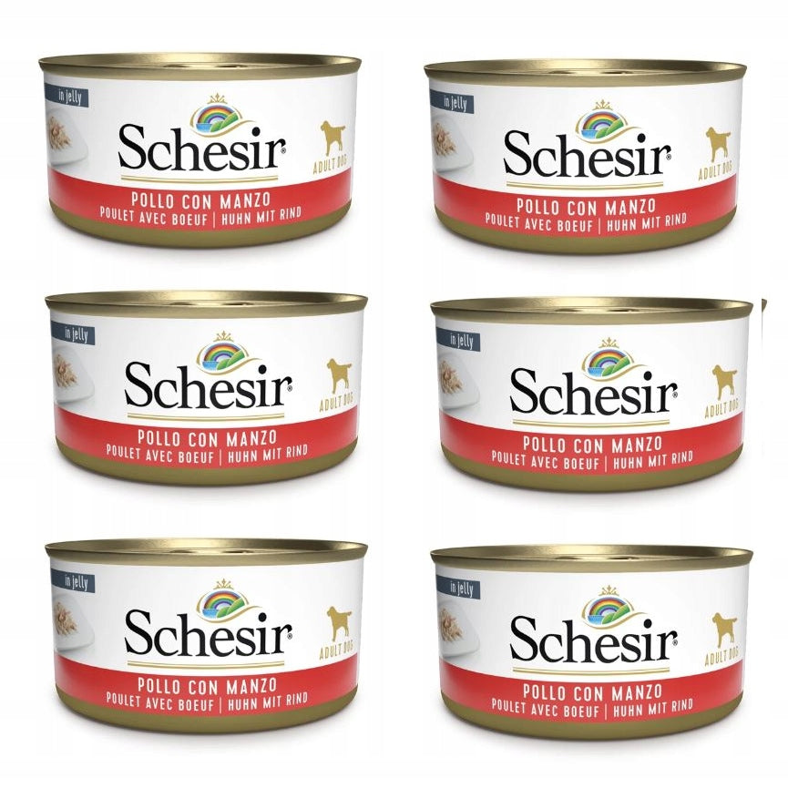 Schesir 150 g. chicken with beef 6 pcs.