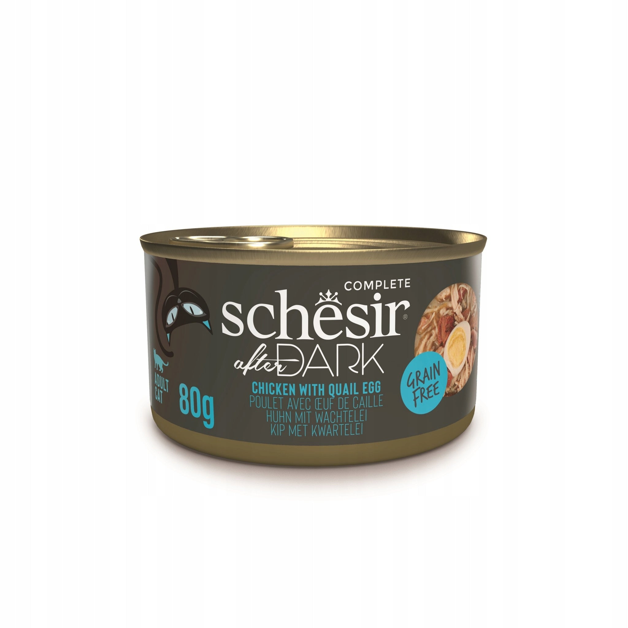 Schesir After Dark Chicken with rapeseed eggs in broth 80g