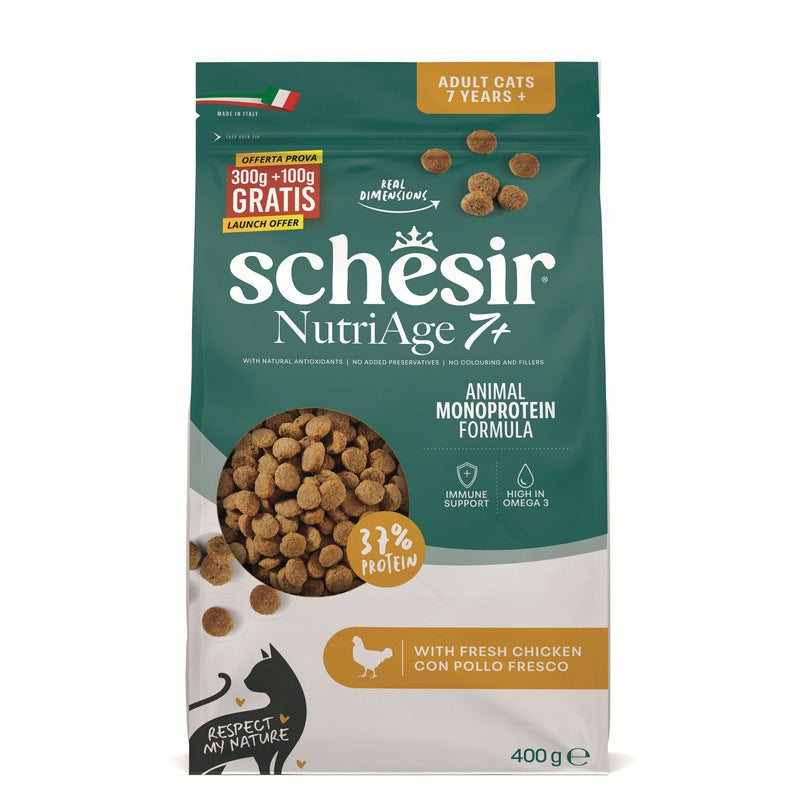 Schesir Animal Monoprotein Formula Nutriage 7+ Chicken 400 g Brand Schesir