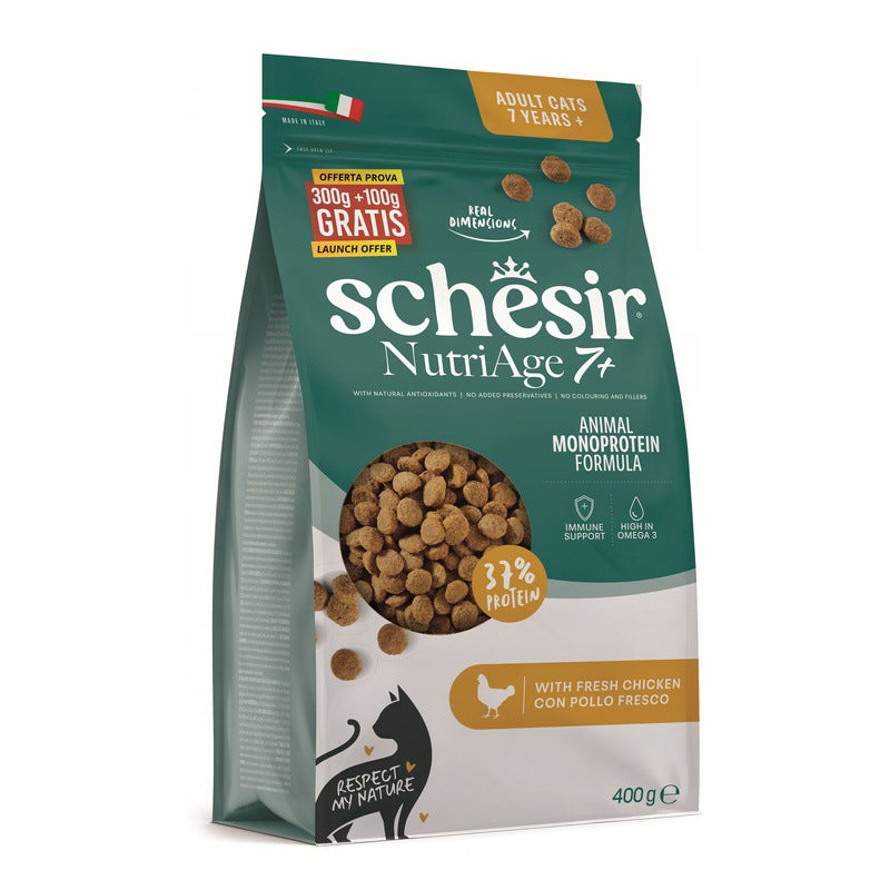 Schesir Animal Monoprotein Formula Nutriage 7+ Chicken 400 g