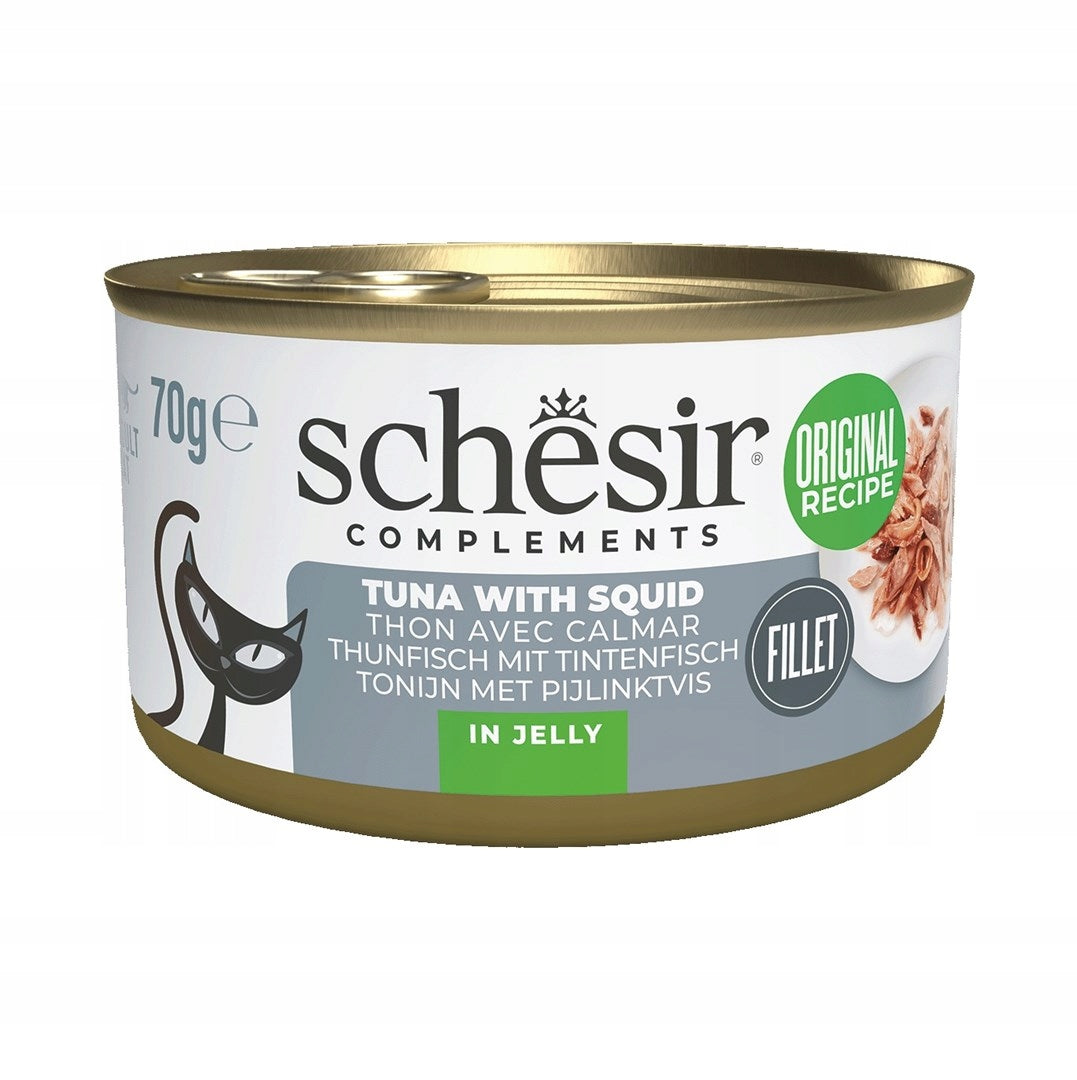 Schesir Complements wet cat food tuna squid in jelly 70g