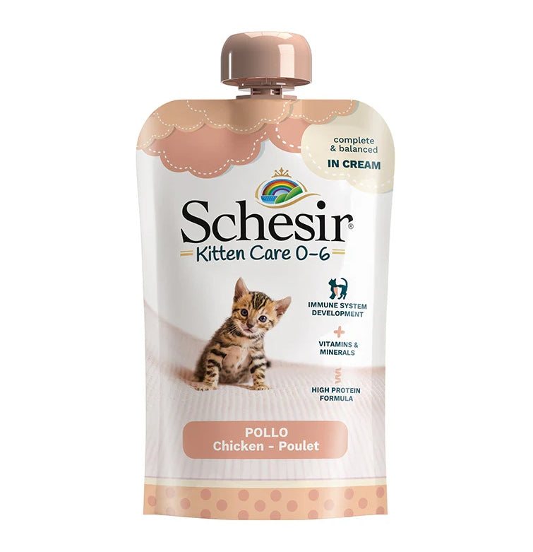 Schesir Kitten Care 0-6 Chicken Food for Kittens 150G