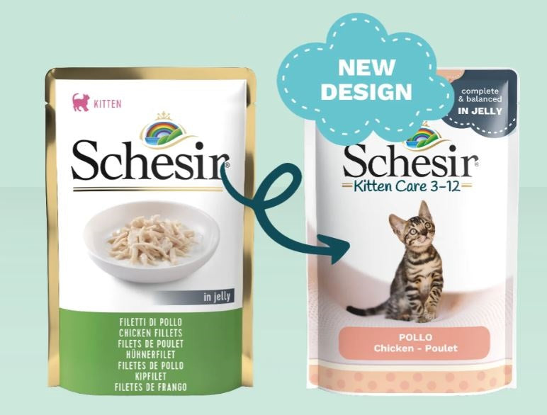 Schesir cat sachet 85g Chicken fillets kittens Brand Schesir