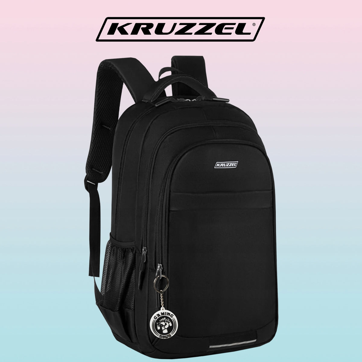 School BACKPACK 45L Large Youth Sports Laptop A4 Black UNISEX Brand Kruzzel