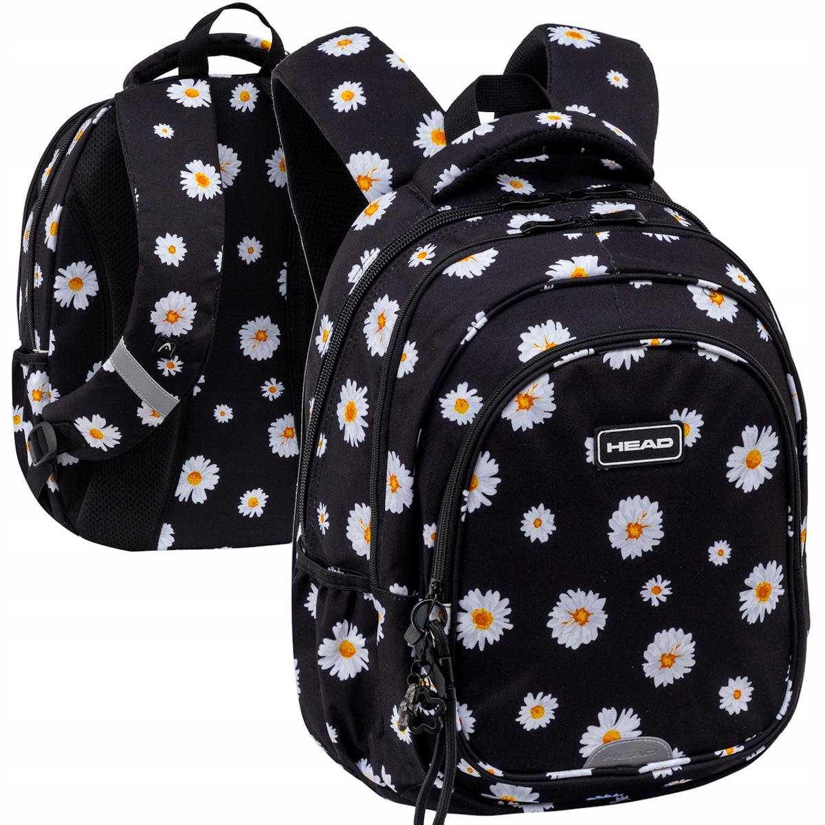 School BACKPACK White Flowers Daisies Daisy