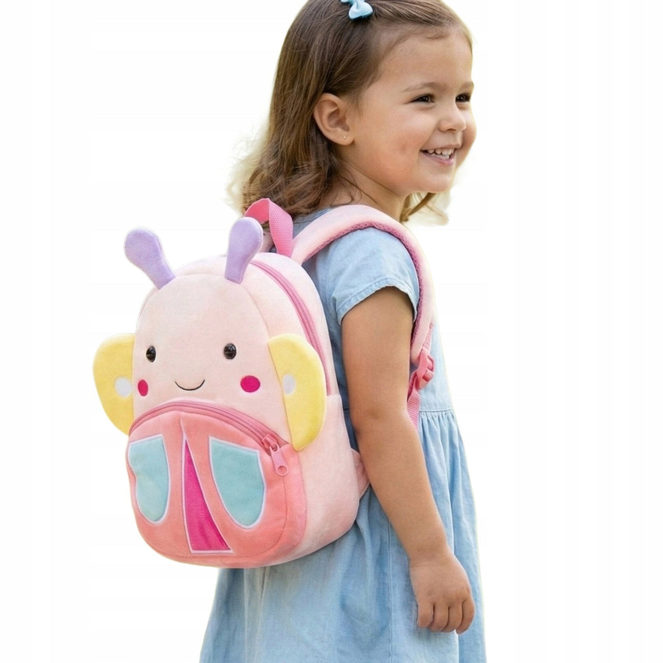 School BACKPACK for Girls Boy Preschooler Butterfly Plush