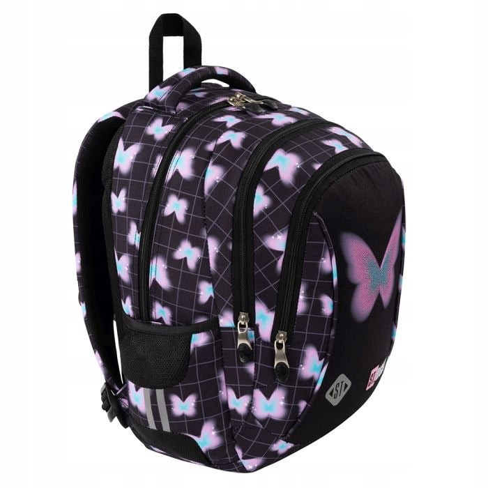 School Backpack 3-Chamber St. Right BP-26 PASTEL BUTTERFLY Pastel Butterflies Packaging status original