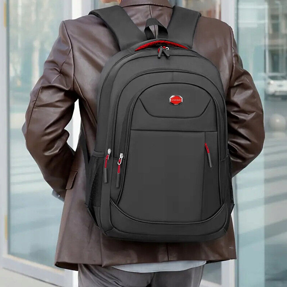 School Backpack 40L Sports Youth Men's Hiking Spacious Black Brand no brand