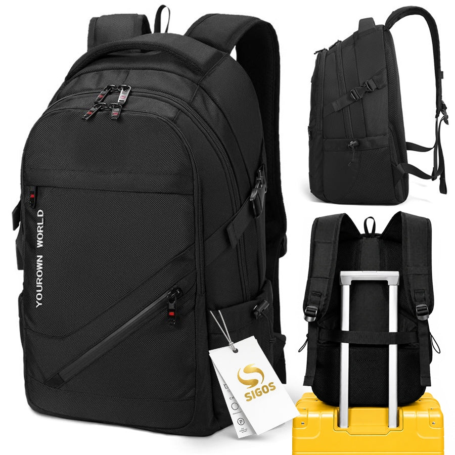 School Backpack Black Sports Youth Men's Hiking Spacious 30L