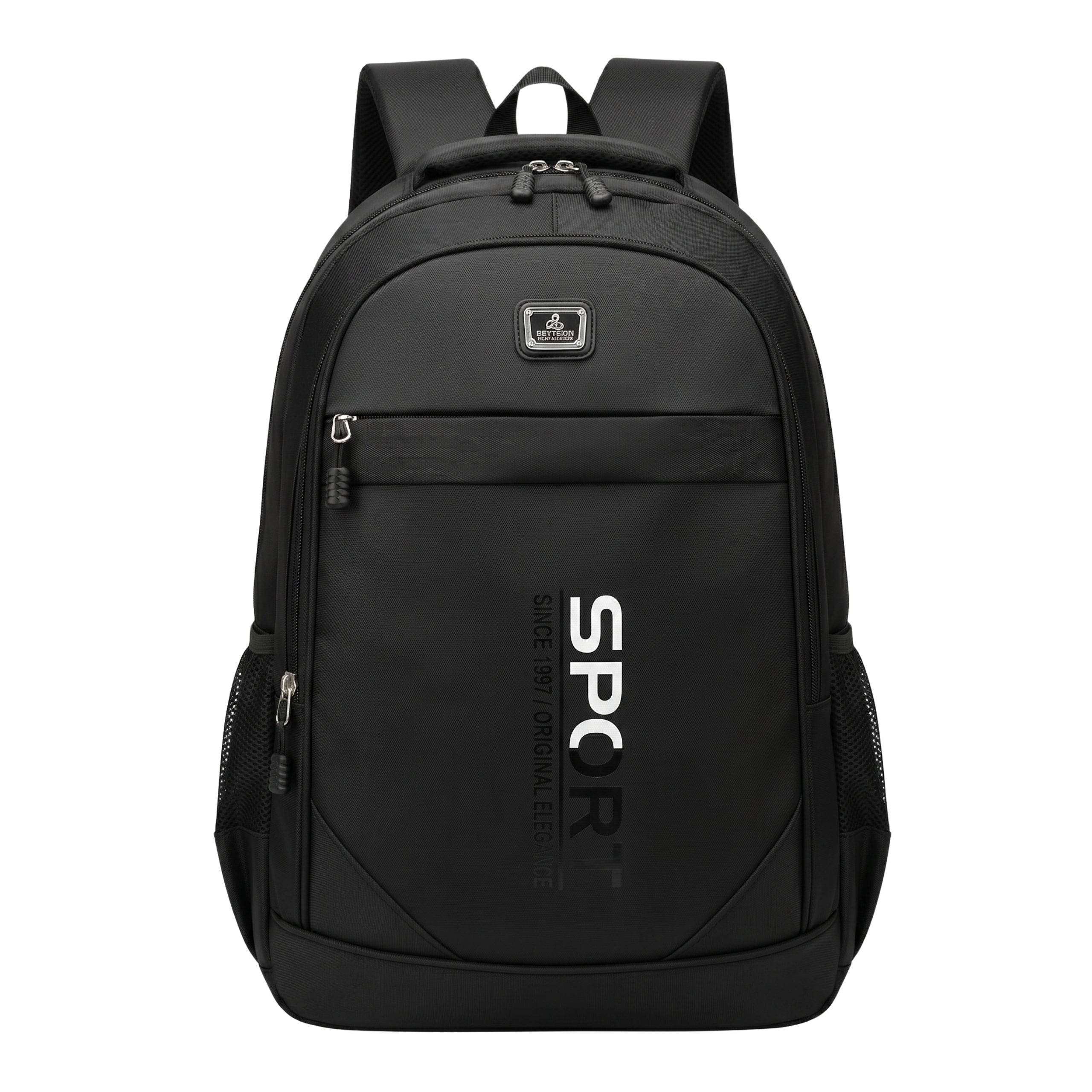 School Backpack Black Urban Sports Spacious Waterproof For Work