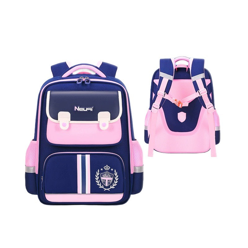 School Backpack Boy Small Pink Relieving Large Capacity Resistant