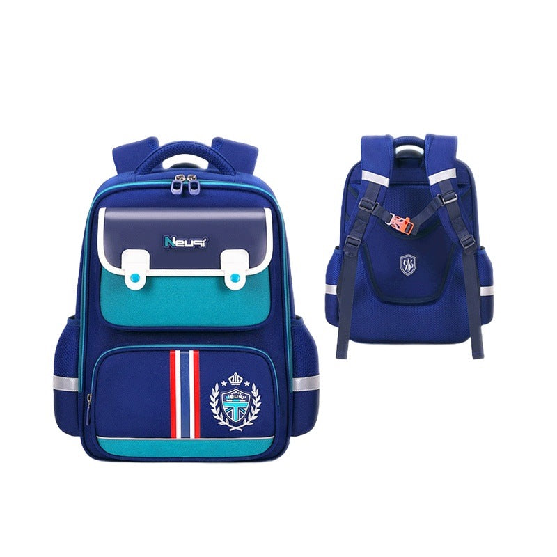 School Backpack Boys 1-6 Class, Large Capacity, Lightweight, Resistant