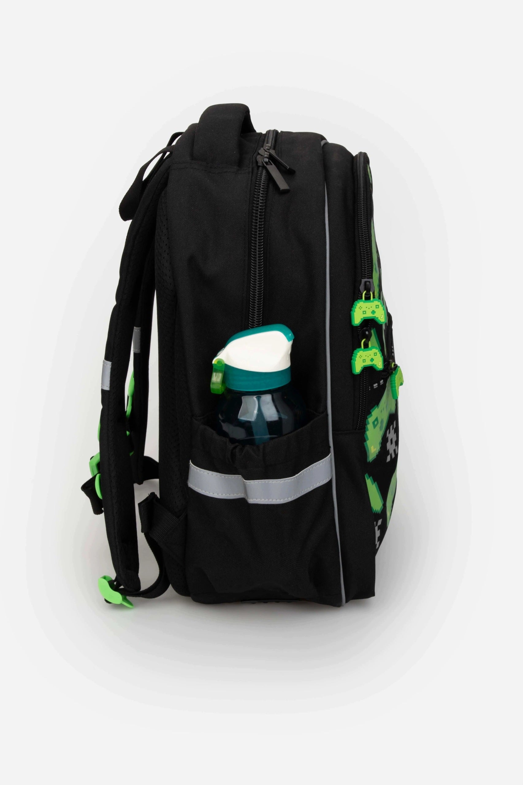 School Backpack Boys Two-chamber Pixel Gamer Black 000 Mokida YMY Manufacturer code 5904986893166