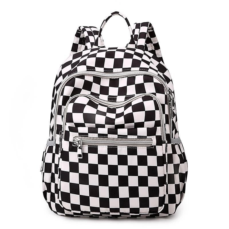 School Backpack CHESSBOARD Youth Checkered Schoolbag for School Packaging status original