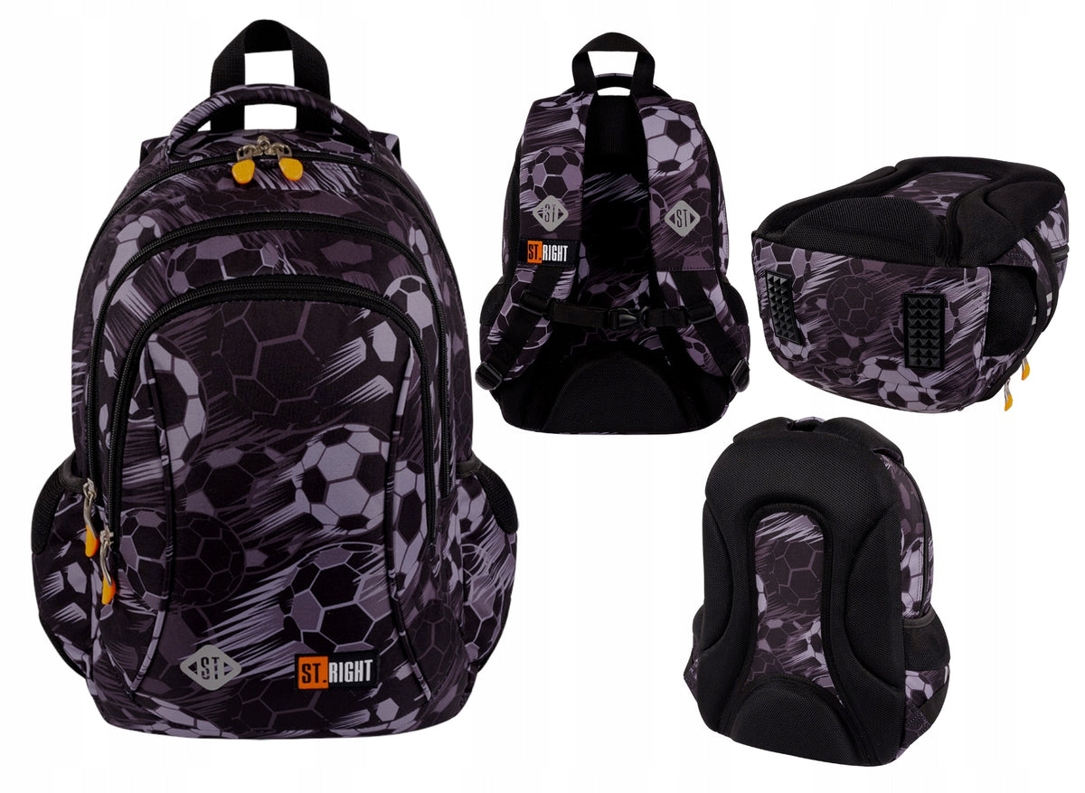 School Backpack Classic Football 3-Chamber FOOTBALL 20l St.Right
