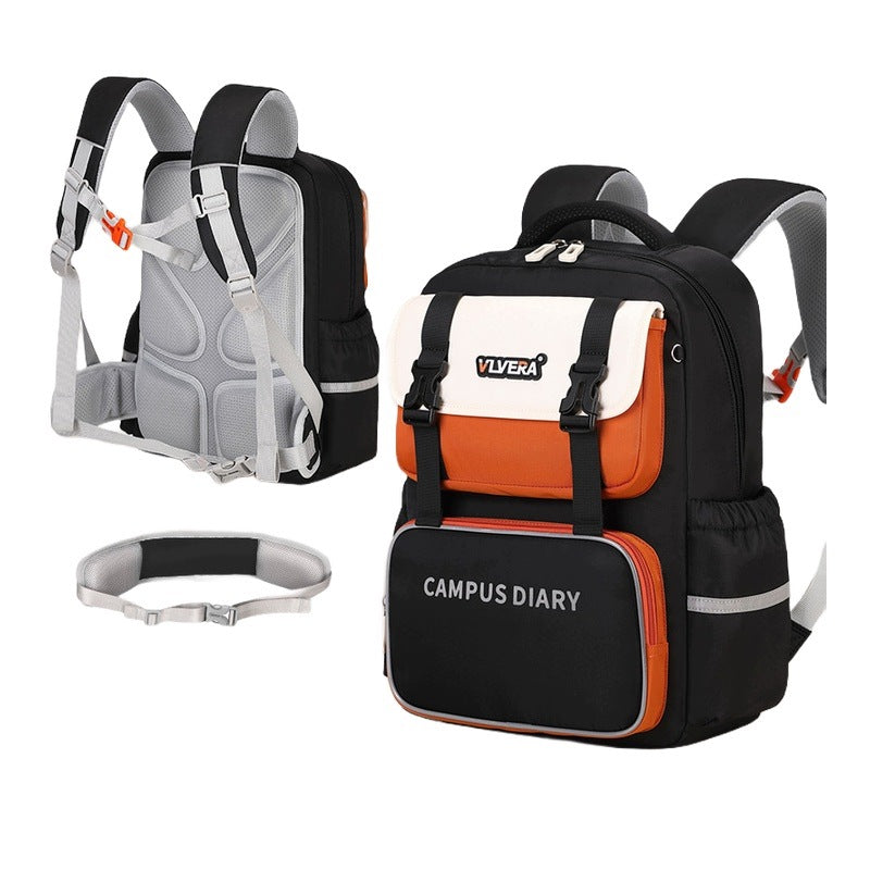 School Backpack For Boys And Girls 3-6 Class Black Brown Light