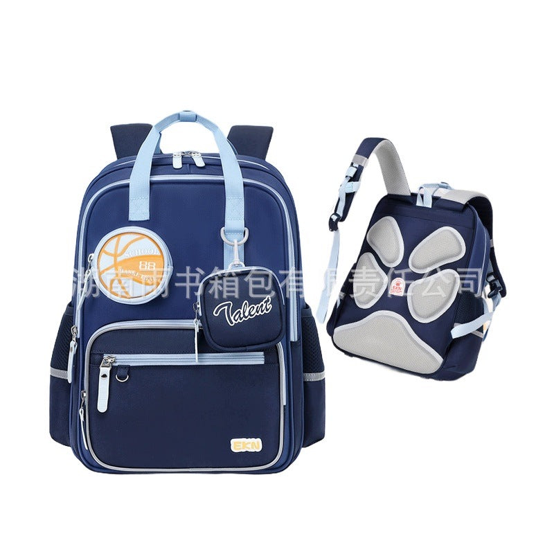 School Backpack For Boys And Girls Blue Football Lightweight Large