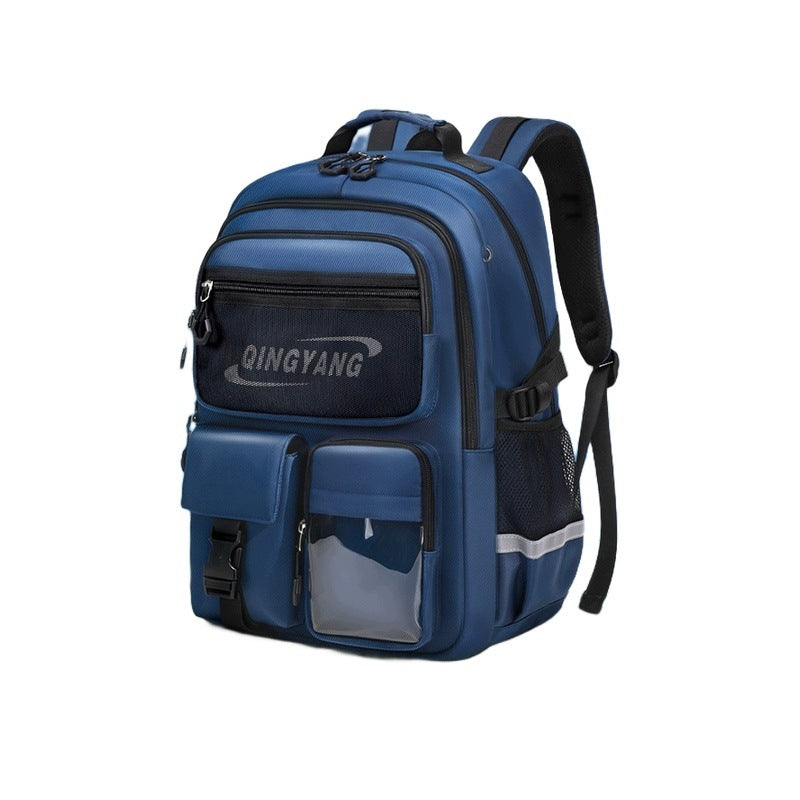 School Backpack For Boys And Girls Correction Shape Blue Large