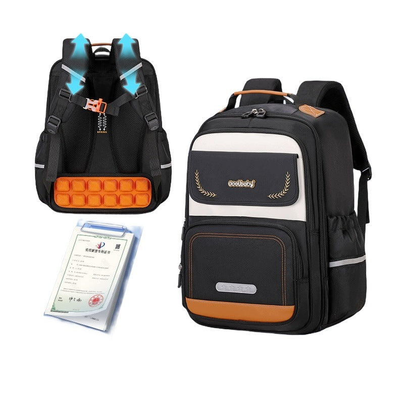 School Backpack For Children 1-6 Years Black Small Suspense Relief
