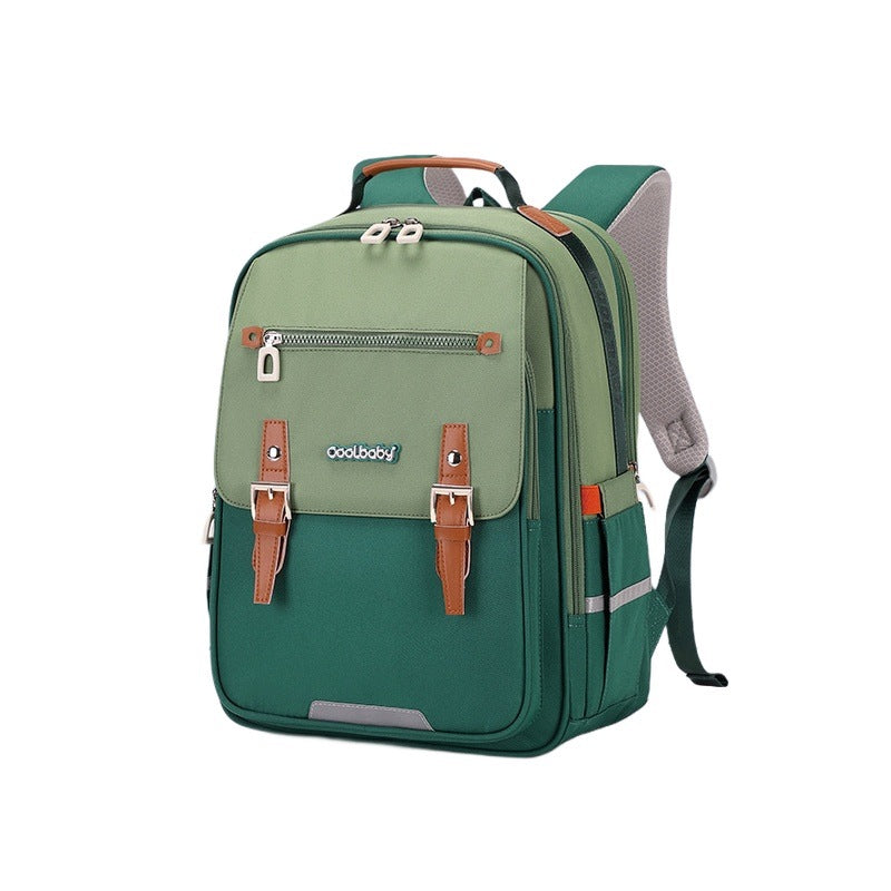 School Backpack For Children 6-12 Years Cloud Green Large Protective