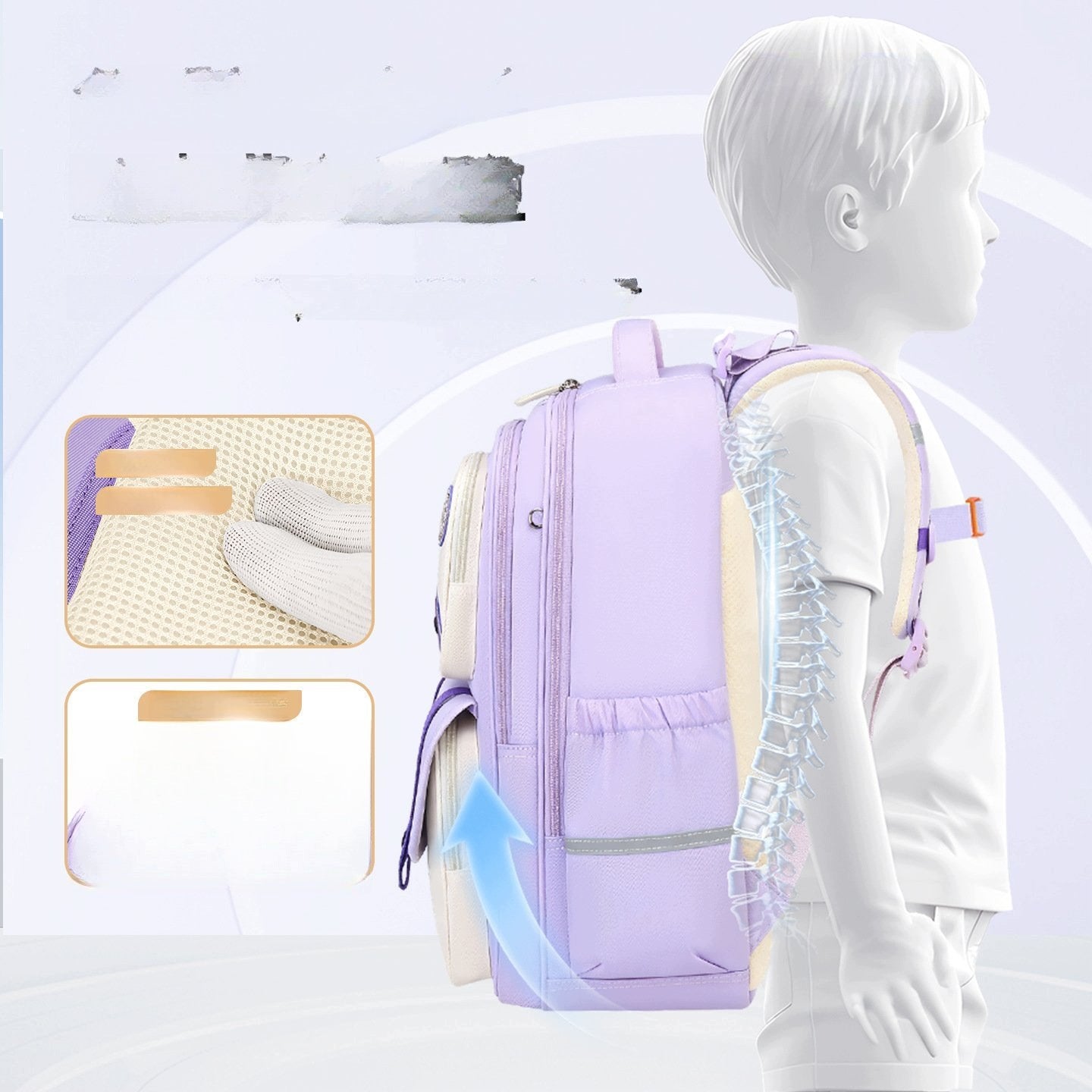 School Backpack For Children Boys Girls 1-6 Class Large Capacity Brand no brand