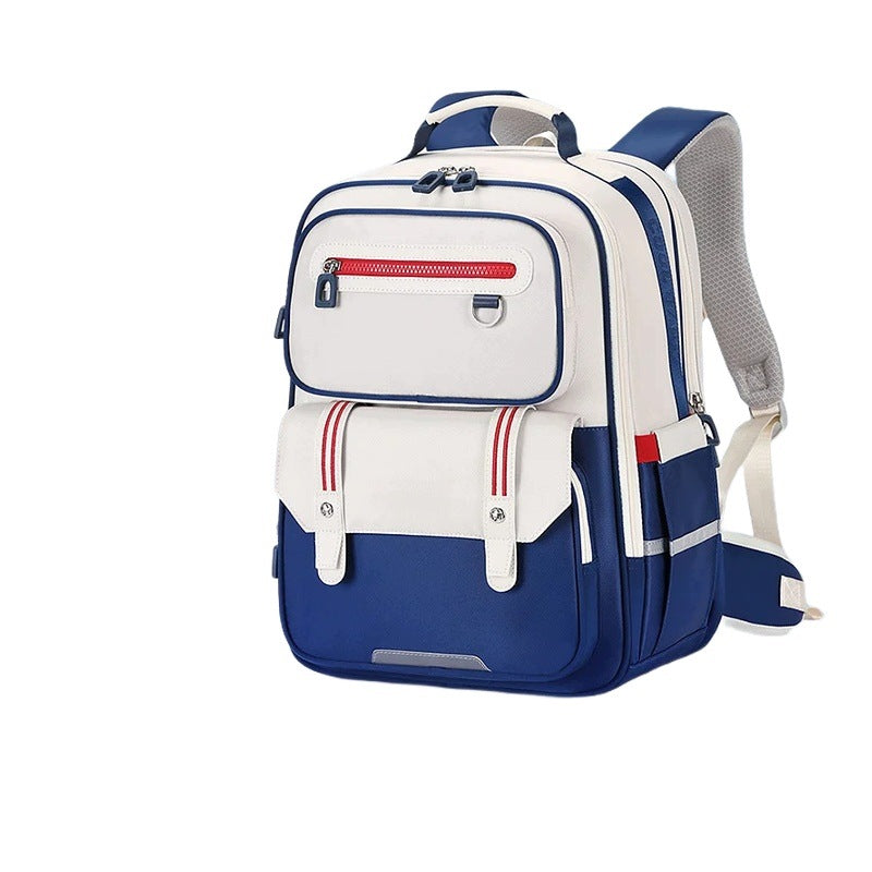 School Backpack For First Years Students Blue Large Super Lightweight