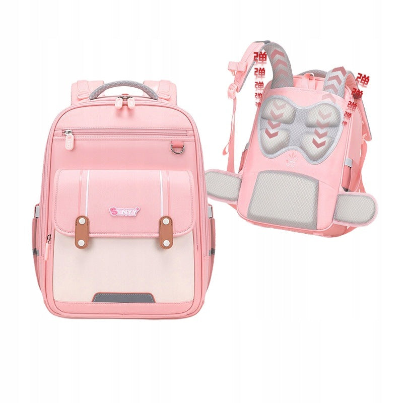 School Backpack For Girls 1-6 Class Pink Small Multiple