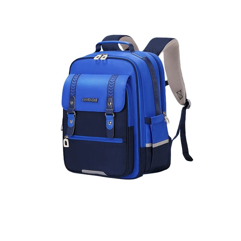 School Backpack For Girls 3-6 Class Blue Large Lightweight Spacious