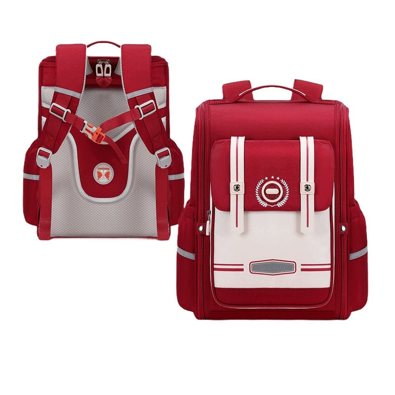 School Backpack For Kids Boys And Girls Red Lightweight Resistant To
