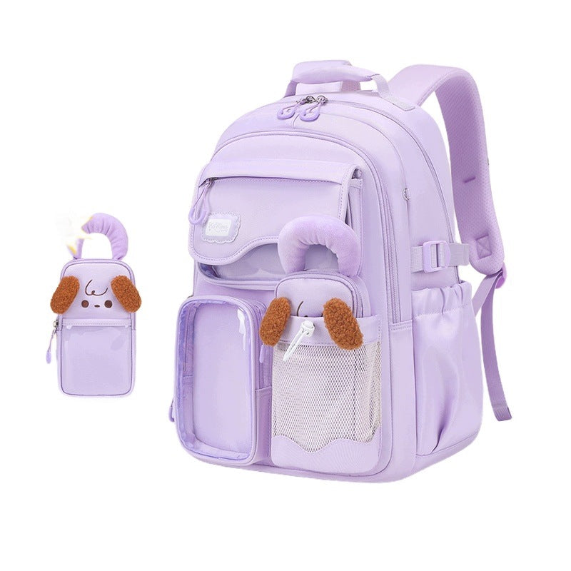 School Backpack For Primary and Secondary School Students Purple Large