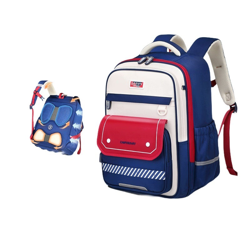 School Backpack For Students 1-6 Class Large Lightweight Without Weight Red Large