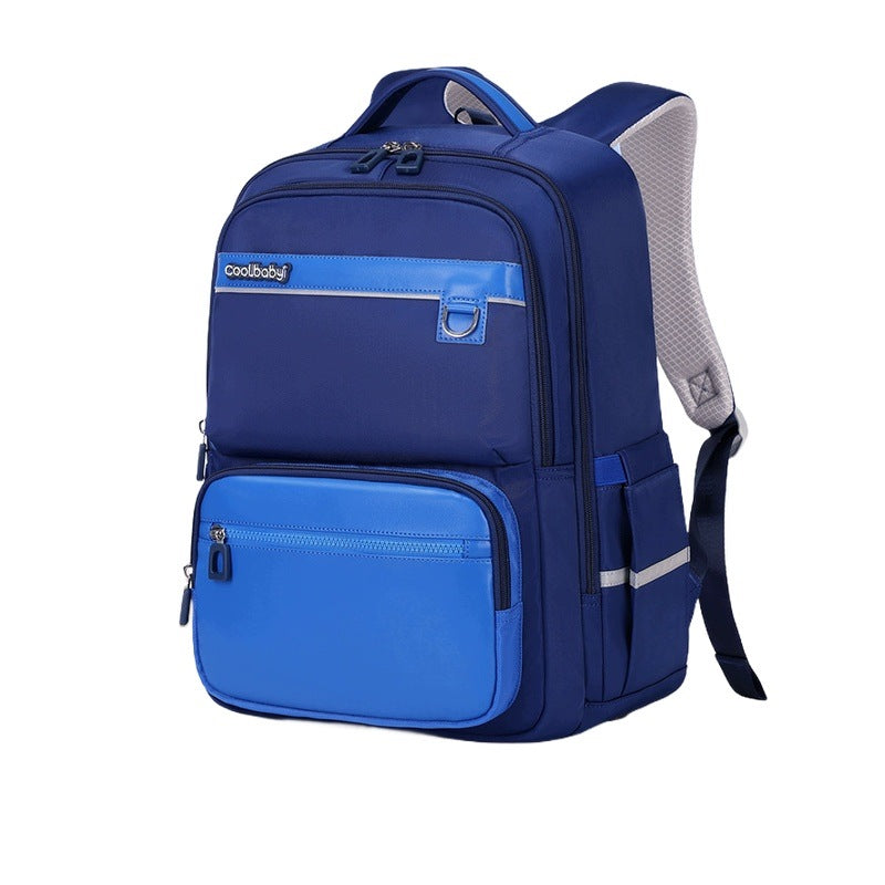 School Backpack For Students Medium And Higher Blue Large Capacity