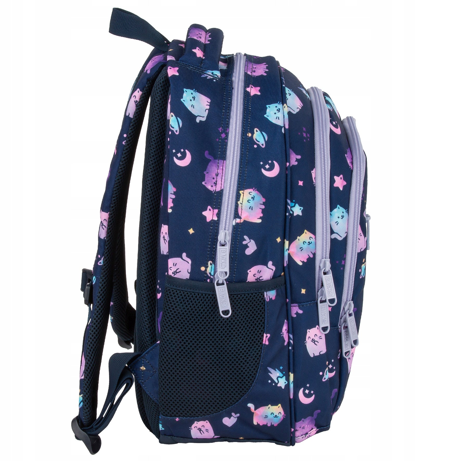 School Backpack Girls BackUp Violet Kittens Rainbow Kittens Brand Back Up