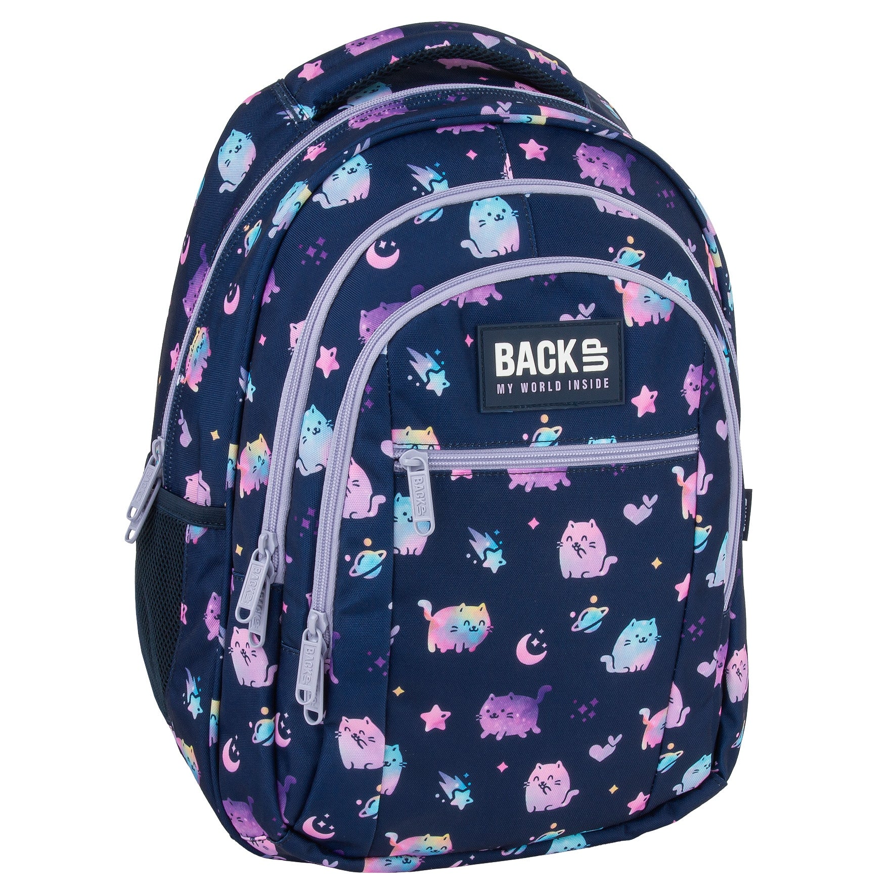 School Backpack Girls BackUp Violet Kittens Rainbow Kittens