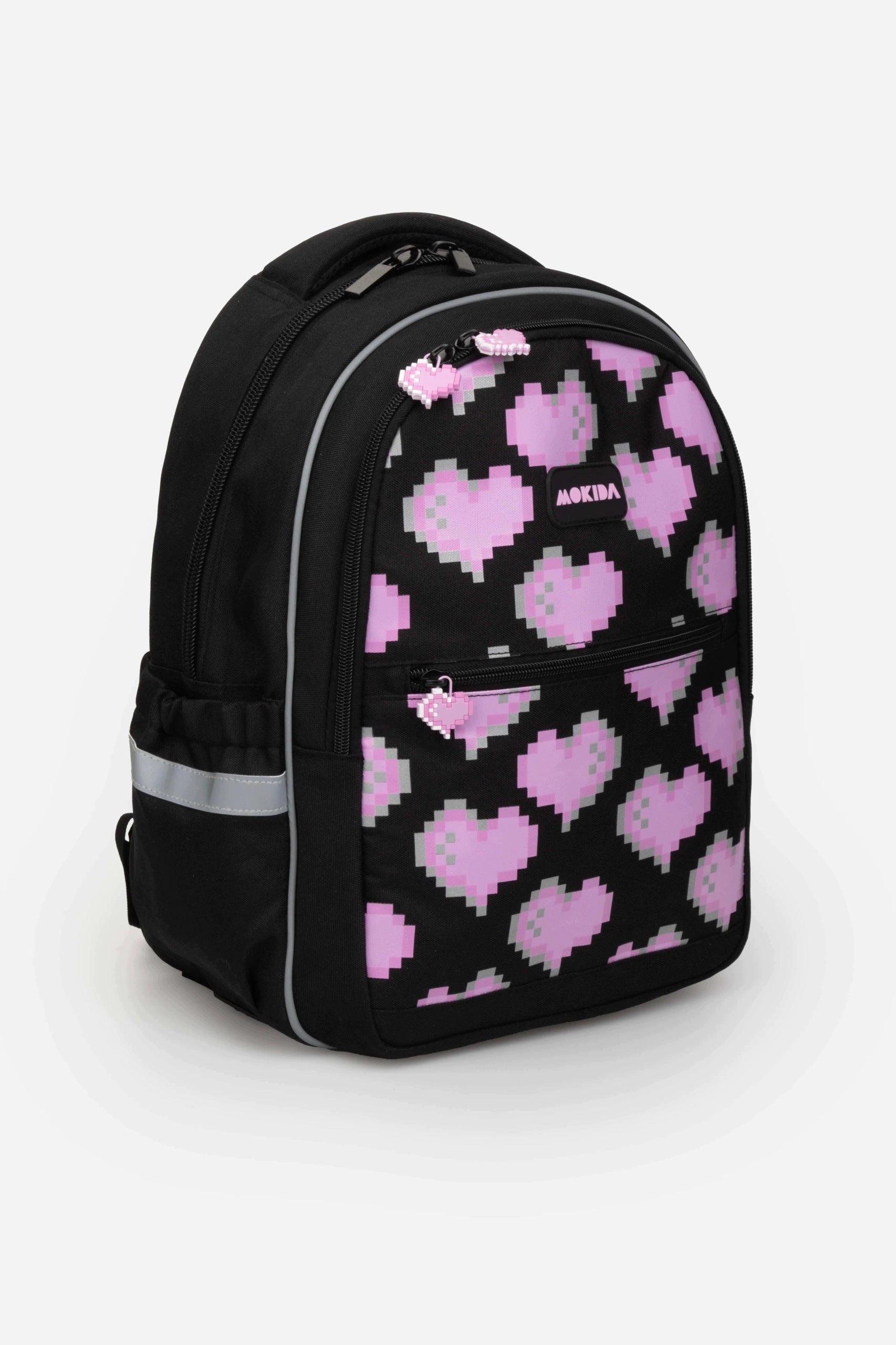 School Backpack Girls Two-chamber Black 000 Mokida YMY