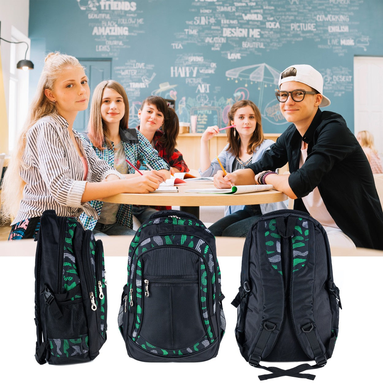 School Backpack Hiking Urban Trekking Satchel Large Spacious Brand no brand